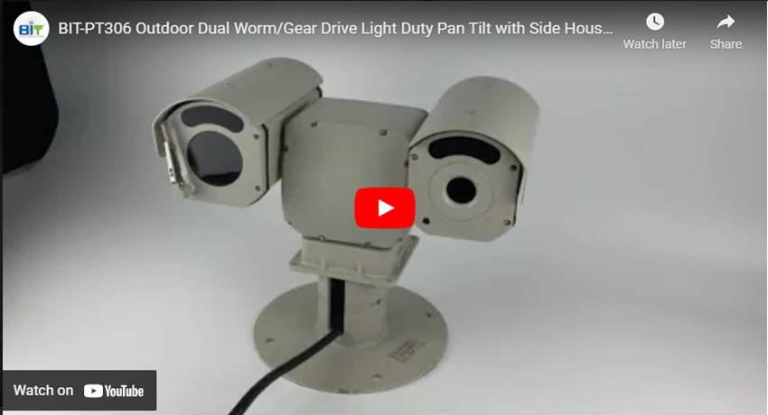 BIT-PT306 Outdoor Dual Worm/Gear Drive Light Duty Pan Tilt with Side Housing